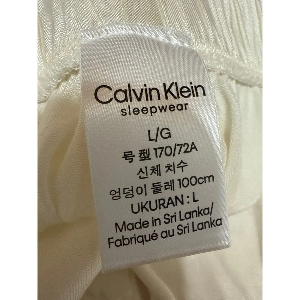 Calvin Klein Women's White Sleeveless Cami Camisole Sleepwear Pajamas Set Size L - Image 7