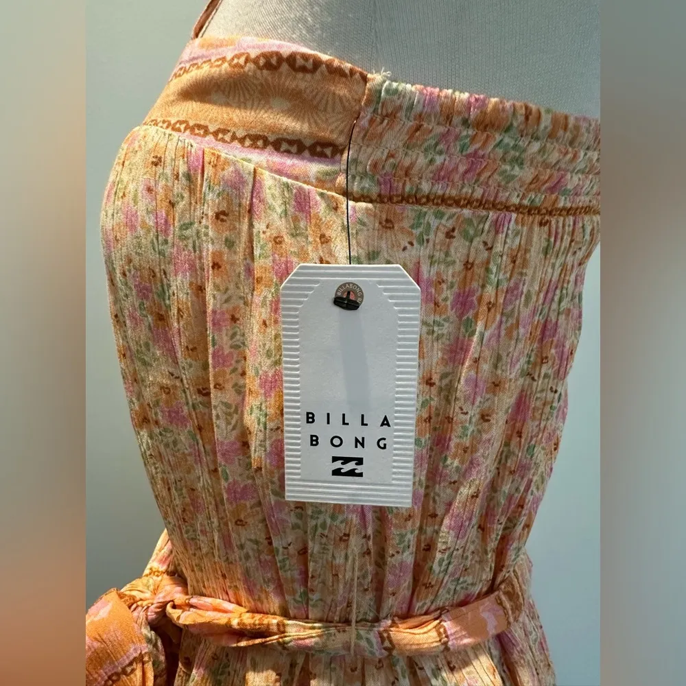 Billabong Wish For You Flowy tiered Dress Color Pink Dream size M/10 - Image 7