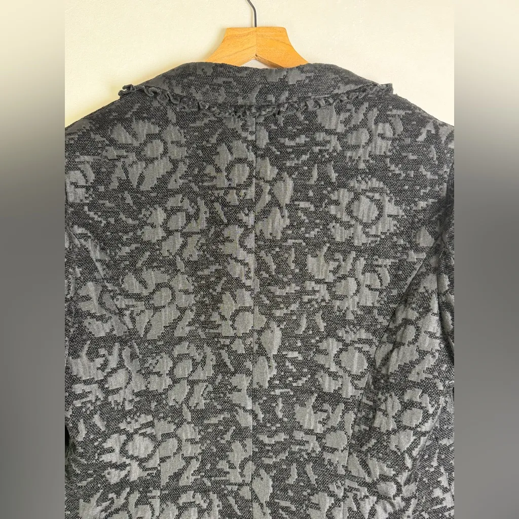 Bandolino Women’s Cropped Sz 16 Jacquard Blazer Whimsygoth Dark Academia Vtg Y2K Black - Image 6