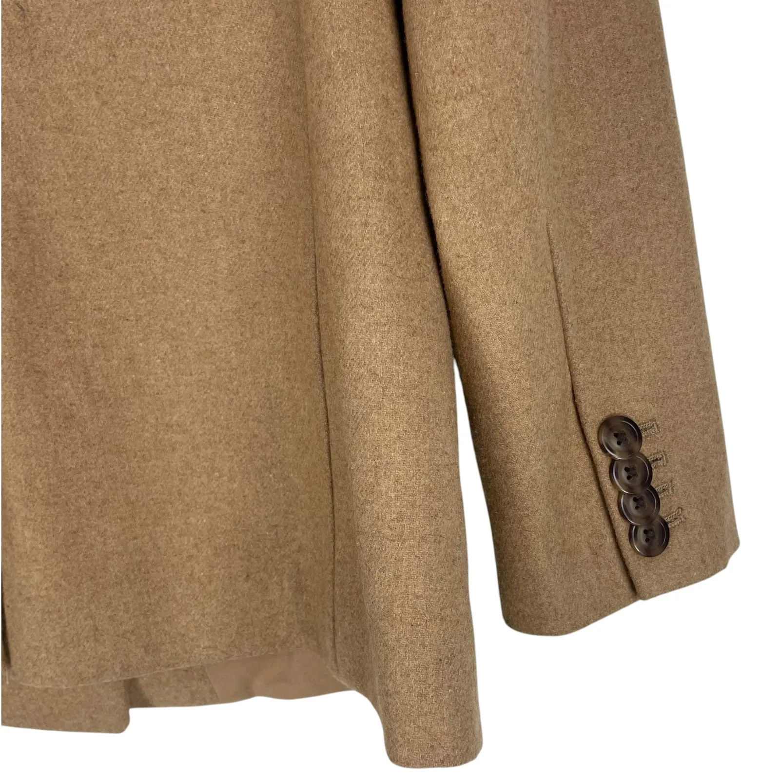 Gap Wool Blend Double Breasted Blazer Jacket Camel Tan Size 8 - Image 8