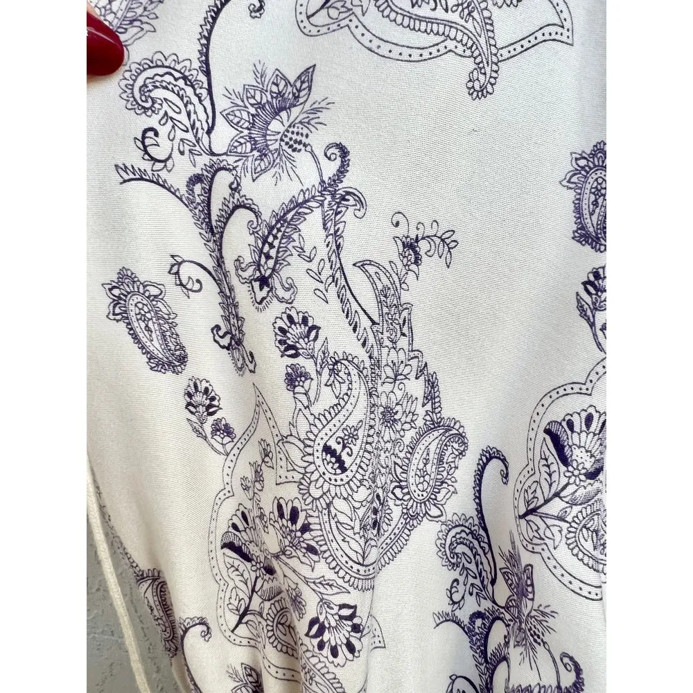 The Jetset Diaries Paisley Slit Sleeve Infinity Romper White/purple Womens Sz XS - Image 9