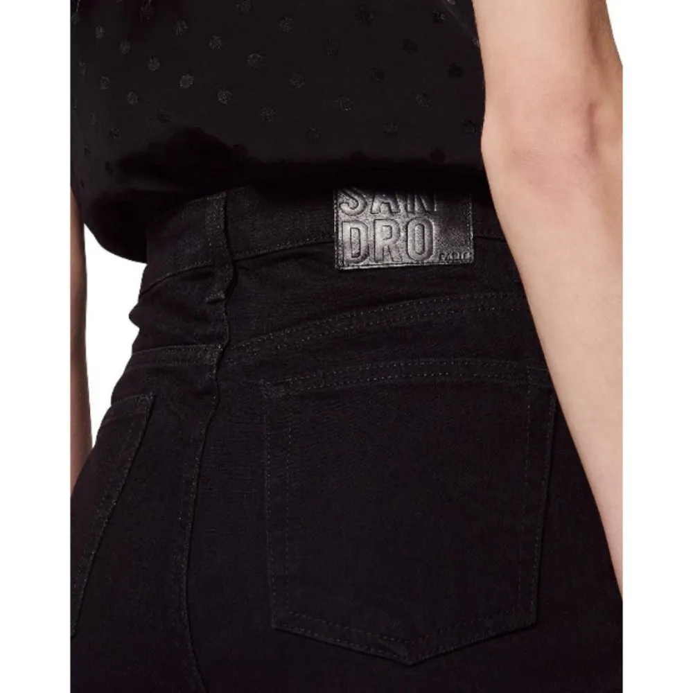 💕SANDRO💕 Rudolphe High Waist Flared Leg Jeans ~ Black 42 EU NWT - Image 7