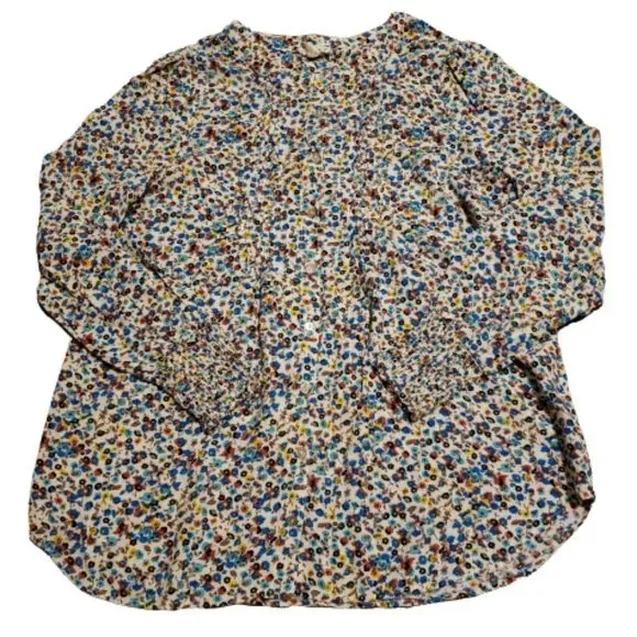 Jane & Delancey Boho Floral Blouse Large Cottagecore Long Sleeve Top - Image 5