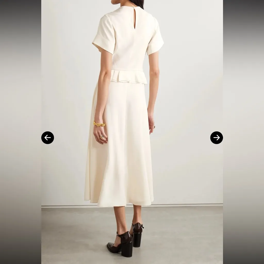 Ulla Johnson Cassia Ruffled Crepe De Chine Midi Dress - Image 2