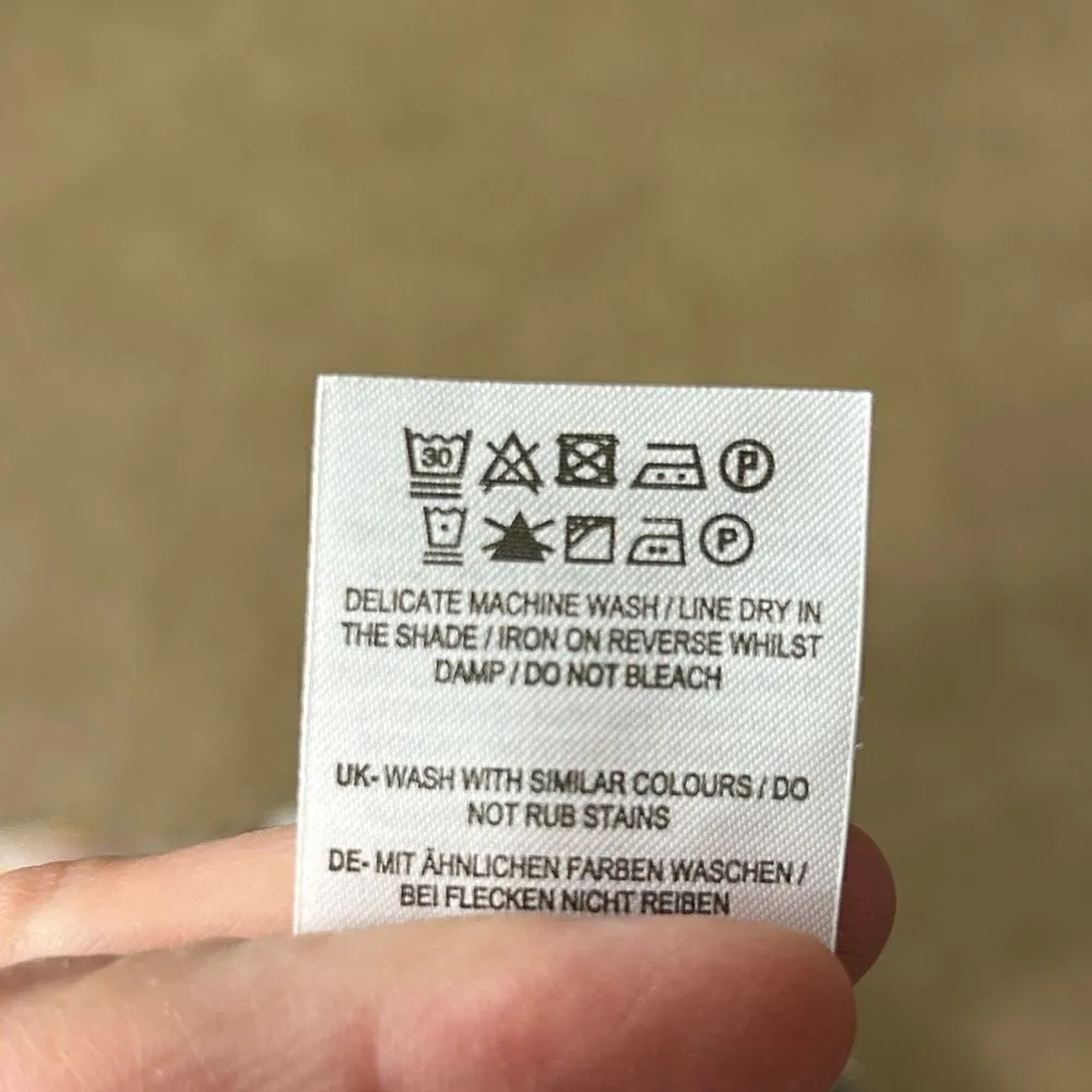 Boden Womens Size 2R Linen Button Up Shirt Multicolor Animal Print Cheetah BIN O White - Image 7