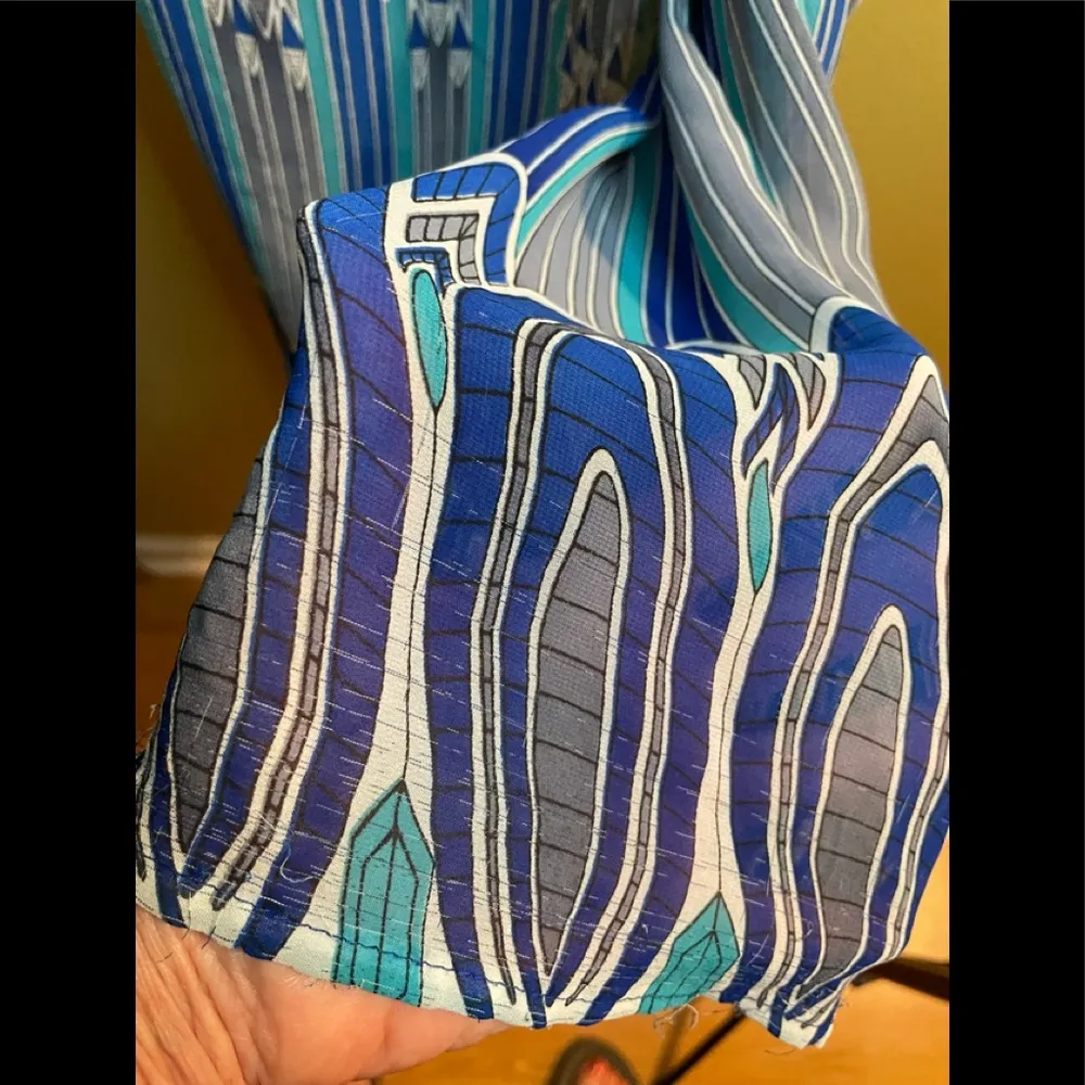 Rubber Ducky Sheer Palazzo Pants w/Shorts Lining Blue - Image 6