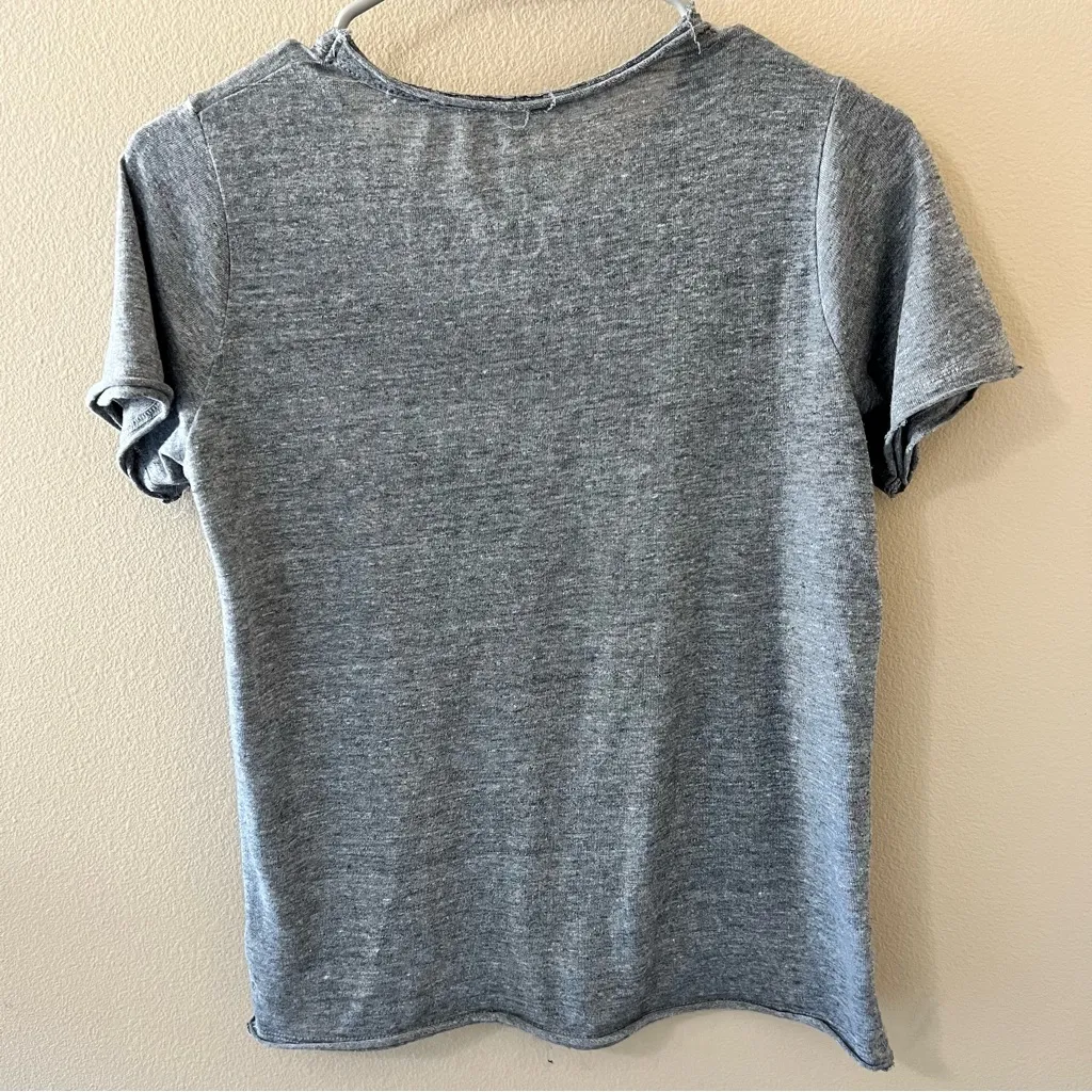 Chaser T Shirt Womens XS Extra Small Short Sleeve Tee Top Gray Rainbow Brunch - Image 3