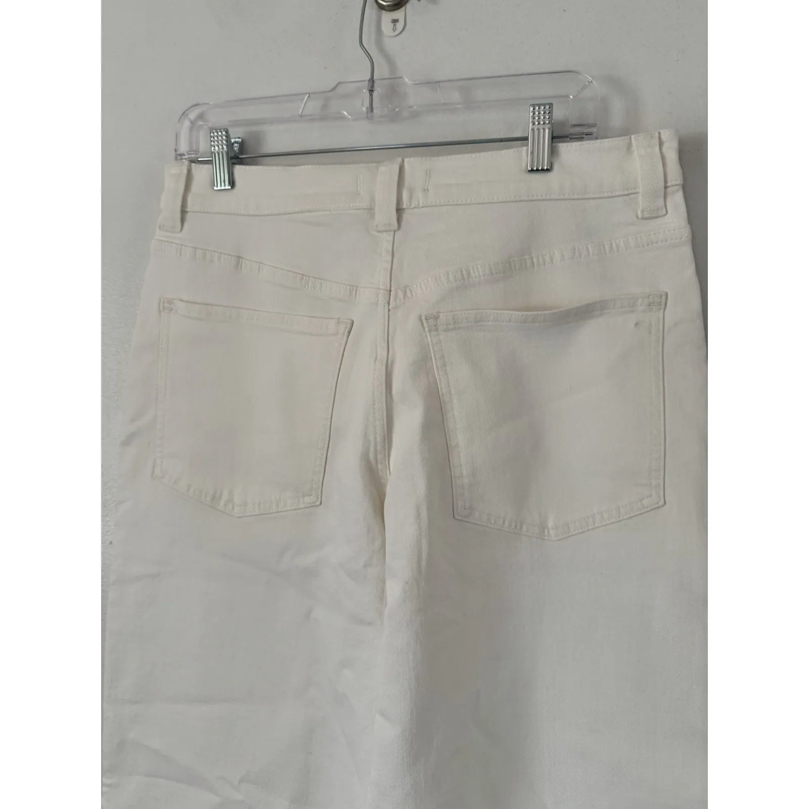 NWD Madewell Tile White The Perfect Vintage Wide Leg Crop Jeans Size 30 - Image 8