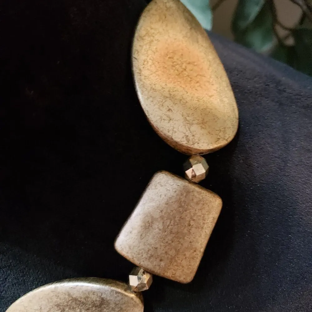 Women's Jewellery Goldplated Brass Link Collar Necklace with Lobster Clasp Gold - Image 4