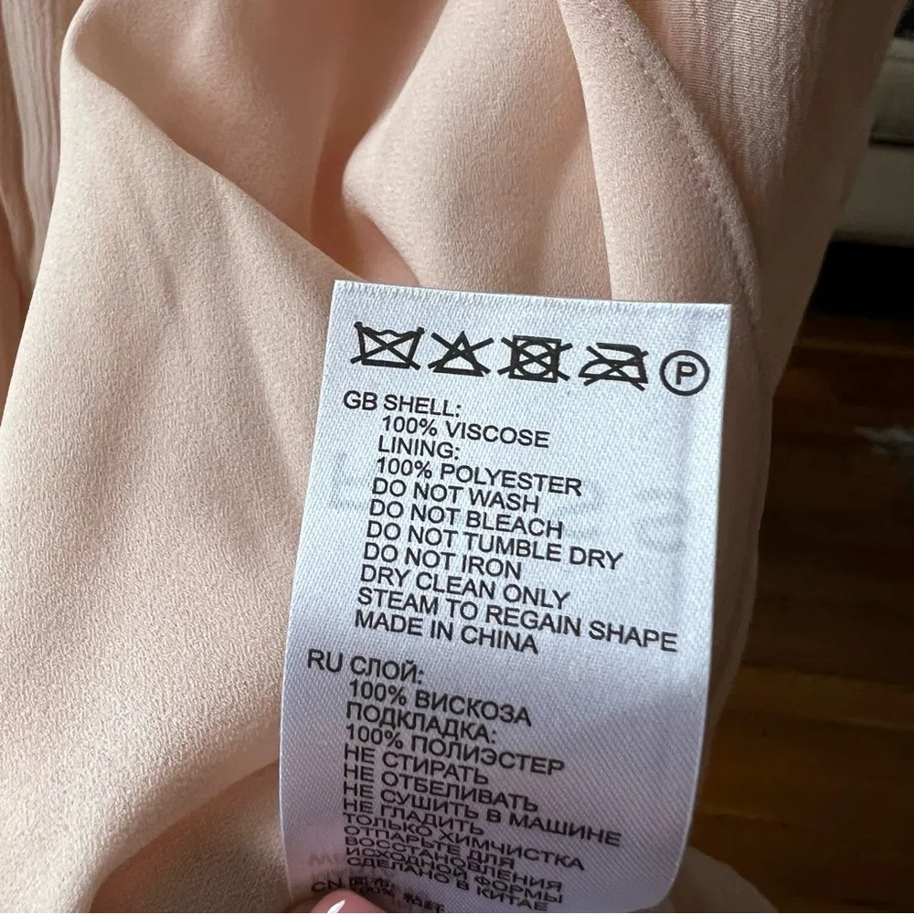 REISS Marta Pink Resort Cut Detail Dress Size 4 BD - Image 9