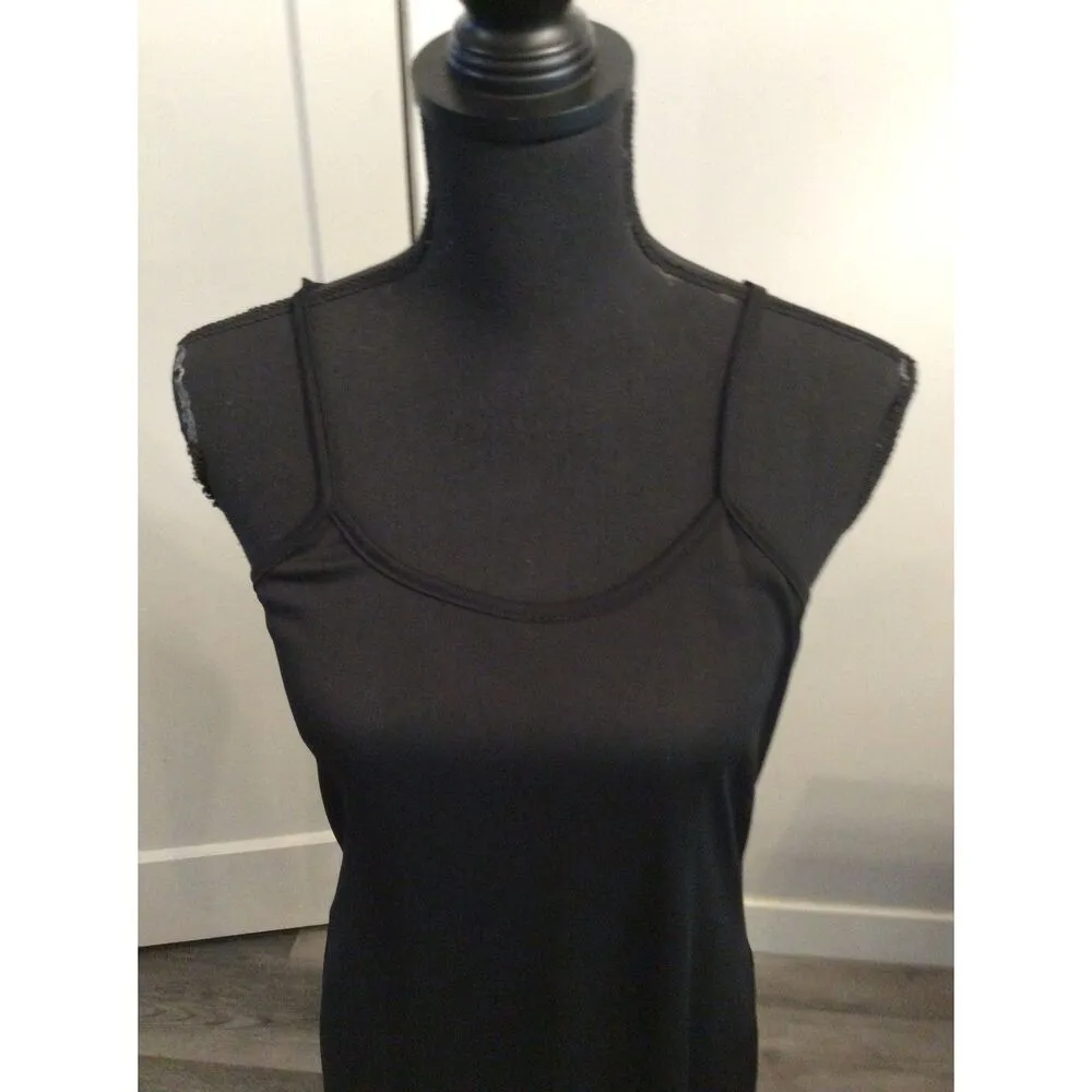 Black Slip Large L Lace Trim Women's Eikosi EUC - Image 3