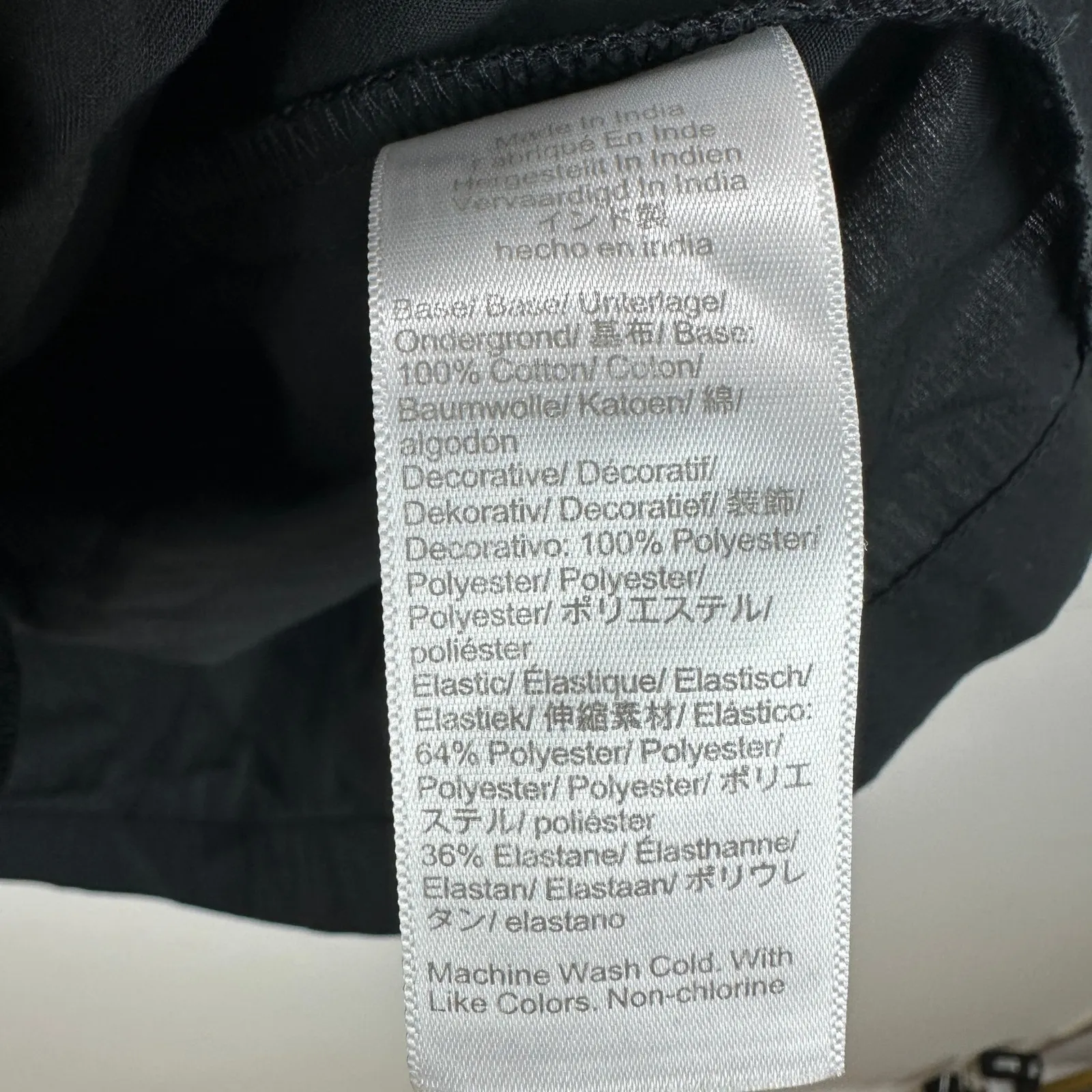 Madewell Poplin Puff Sleeve Mini Dress Jet Black Cotton Smocked Small NWT - Image 11