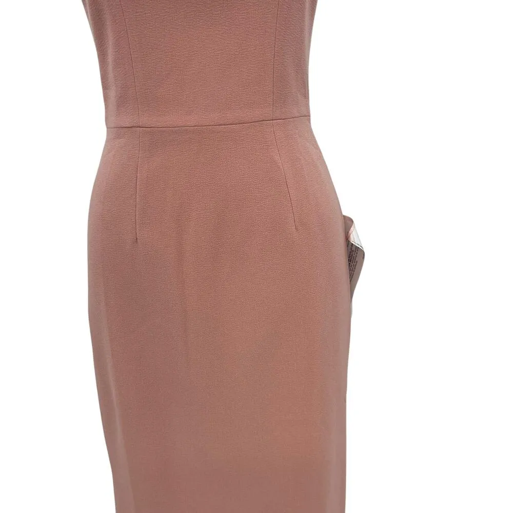 Dress‎ the Population Elle Sweetheart Neck Sheath Midi Dress Blush Pink Small - Image 6