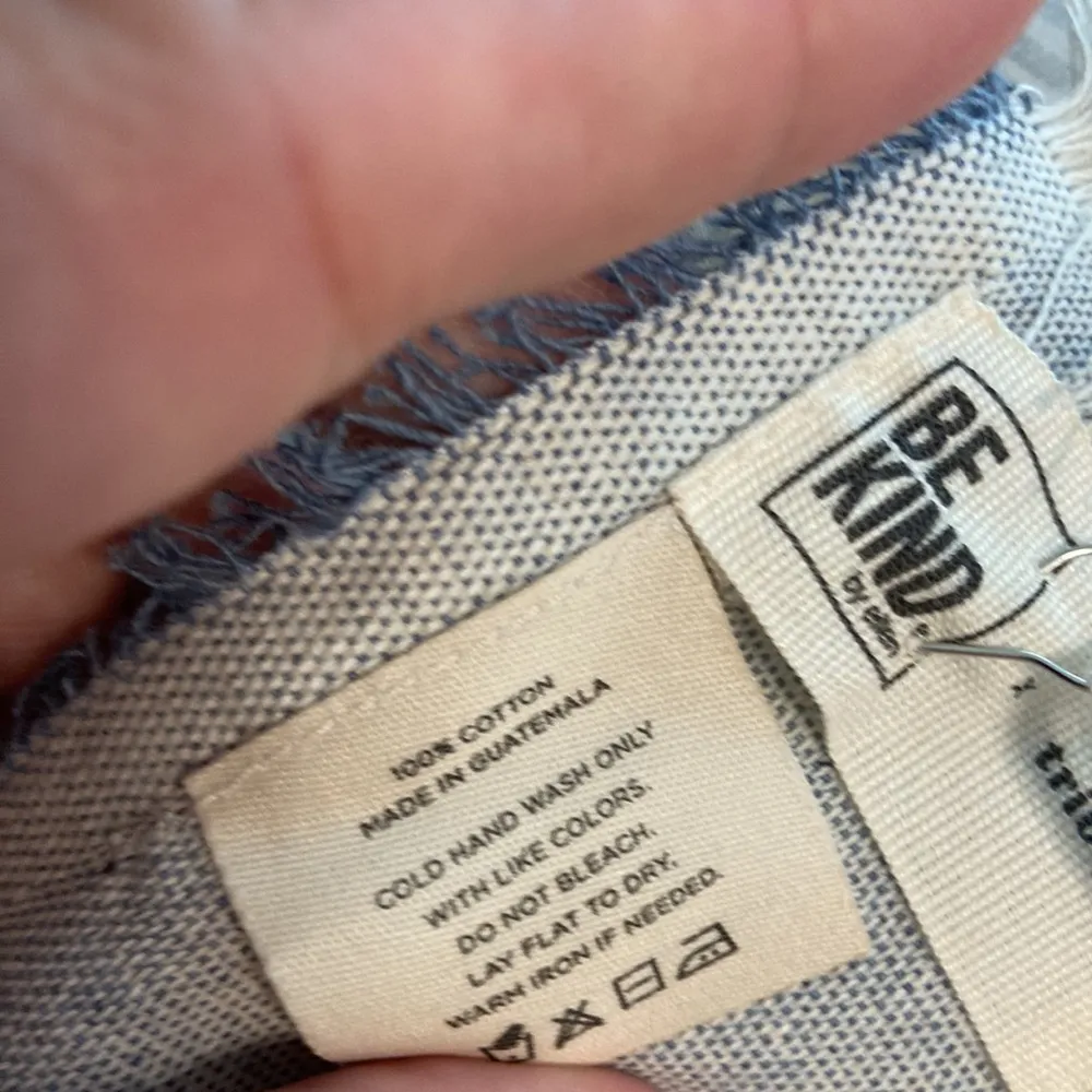 BE KIND Striped Gray Scarf 100% cotton length 76” wide 21” brand new - Image 4