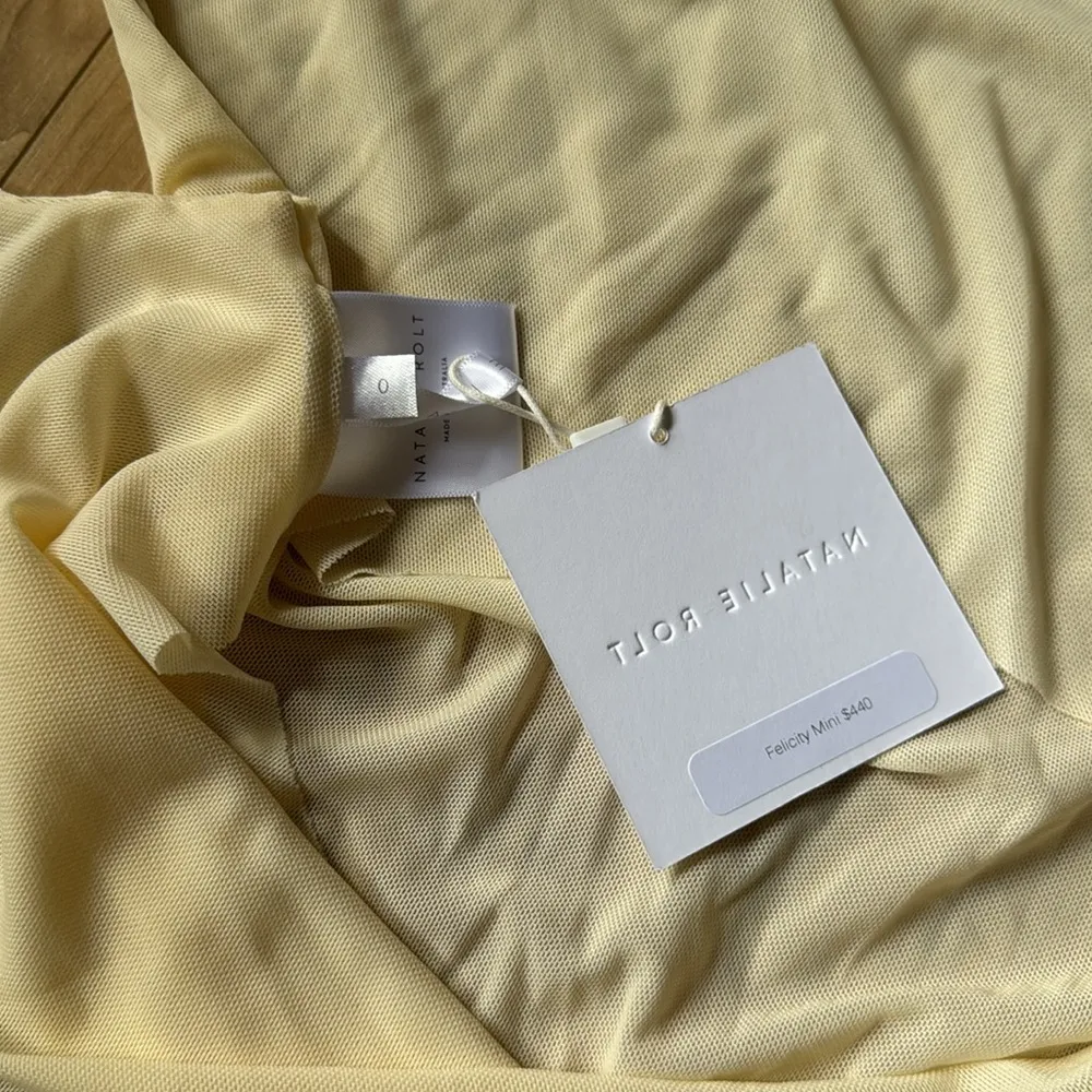 NATALIE ROLT FELICITY MINI DRESS Tan Size 0 - Image 6