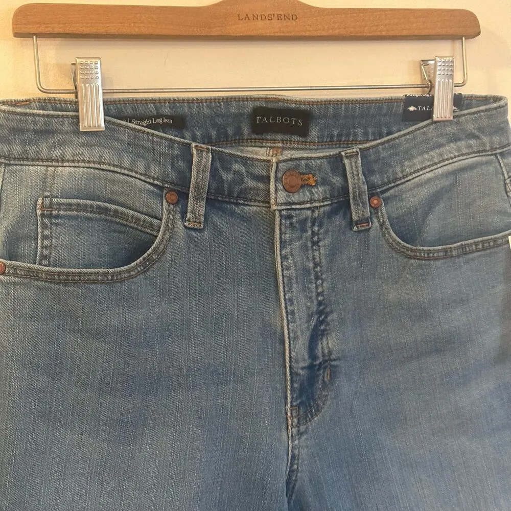 New Talbots Straight Leg Jeans sz 8 Women's Straight Leg Jeans medium wash - Image 5