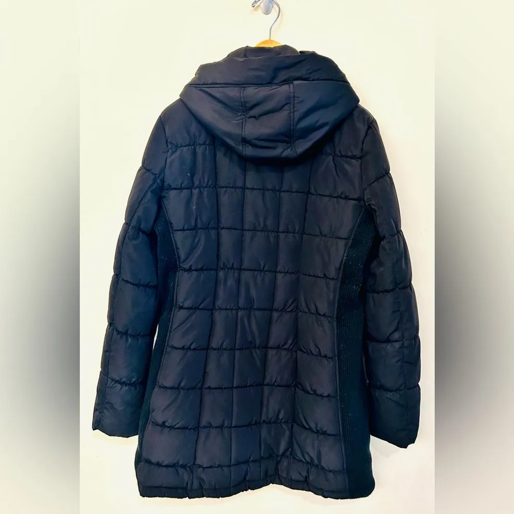 Calvin Klein Black Velvet-Trim Puffer size Medium - Image 13