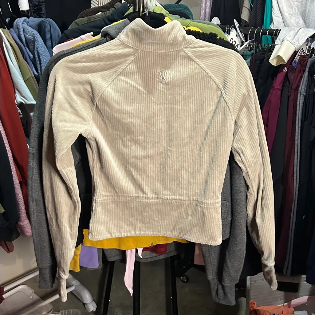 35. Lululemon Scuba Track Jacket *Velvet Cord Riverstone - Image 5