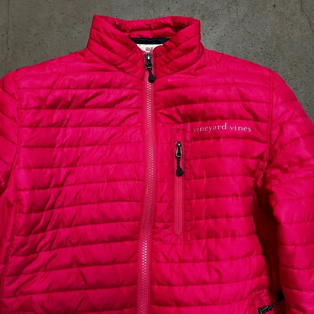 vineyard vines womens pink puffer jacket XS - Image 4