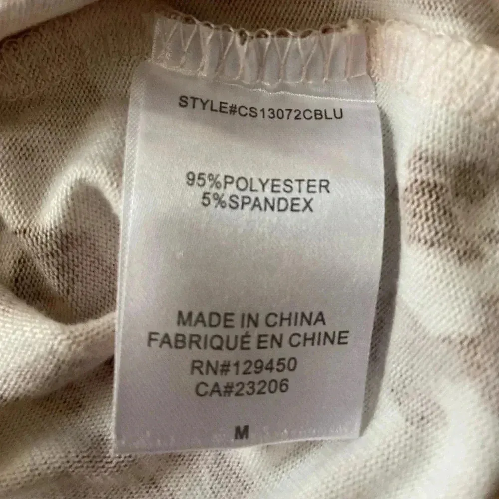 💥🆕 Como Blu Smocked All Over Print Short Sleeve Top M🆕 Brown Size M - Image 9