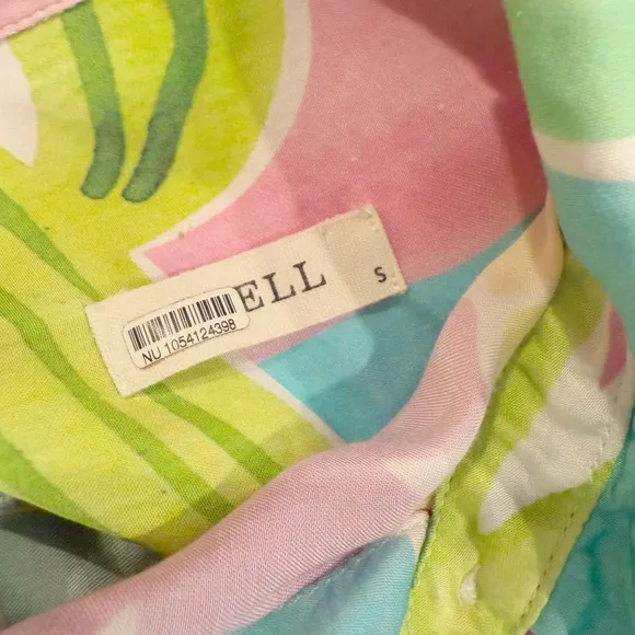 SPELL Margi Happy Hour Printed Button Front Tunic‎ Small Pink - Image 6