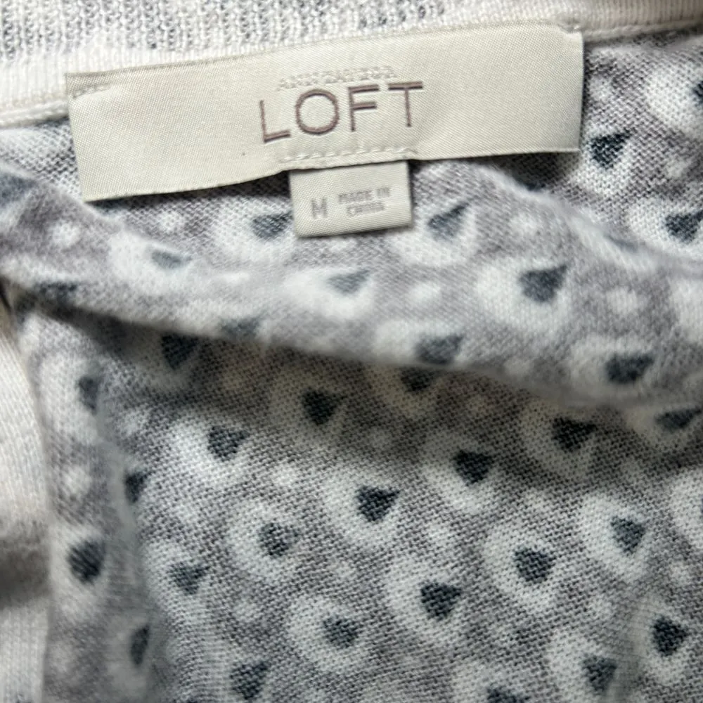 Ann Taylor Loft Seashell Lightweight Sweater 3/4 Sleeve Cotton Medium‎ - Image 5