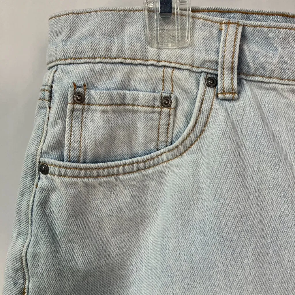 Velvet Heart Denim Kayla High‎ Waist Mini Skirt Womens 30 Raw Hem Skater Punk - Image 2