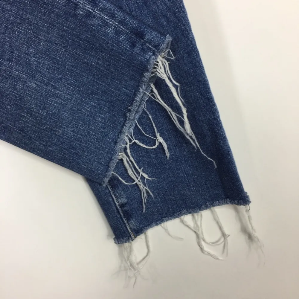 AG Adriano Goldschmied The Isabelle High Rise Straight Crop Jeans Raw Hem Ag-ed - Image 6