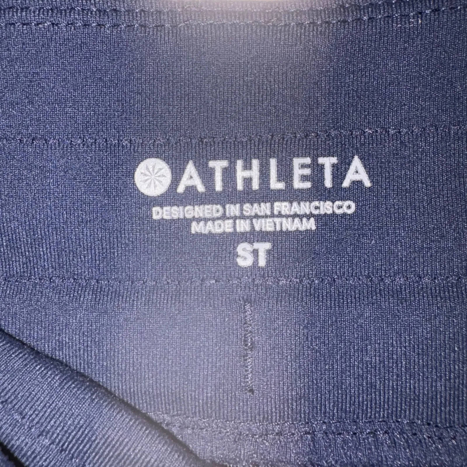 Athleta Small Tall Navy Blue Side Stripe‎ Athletic Jogger Lounge Pants - Image 6