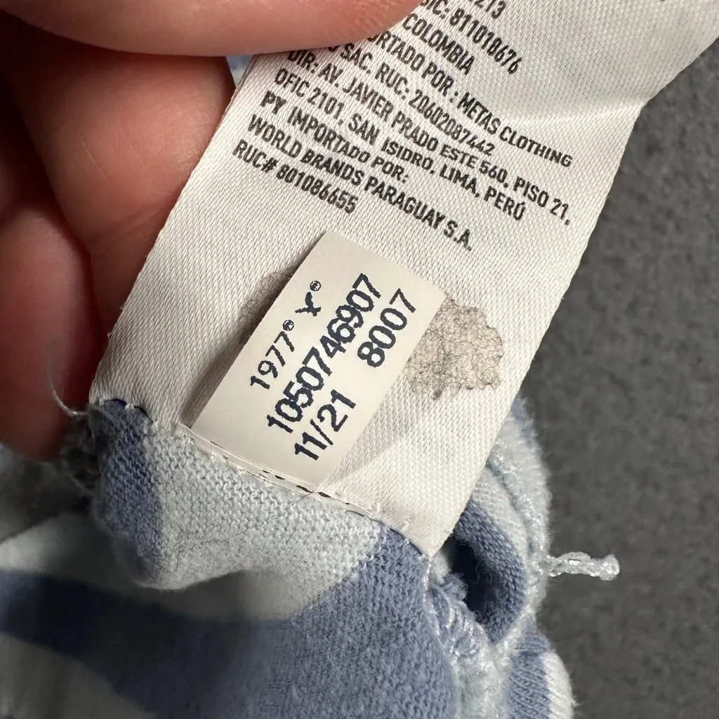 American Eagle Shirt Womens Small Blue Striped Short Sleeve Pullover T-shirt Tee - Image 9