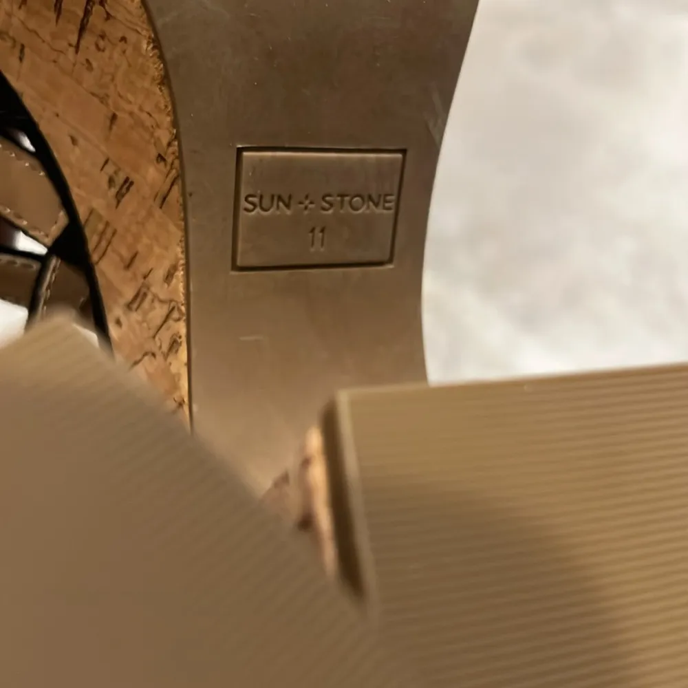 Sun+Stone Jillien Platform Block Heel Dress Sandals in Black, Size 11 New in Box Black - Image 9