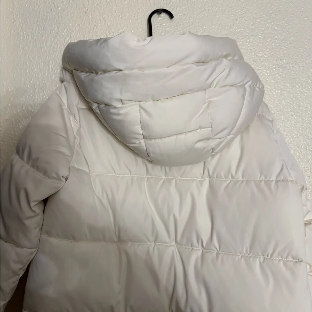 MANGO CREAM COLOR HOOD QUILTED WATER REPELLENT COAT SIZE XXS NWT - Image 10