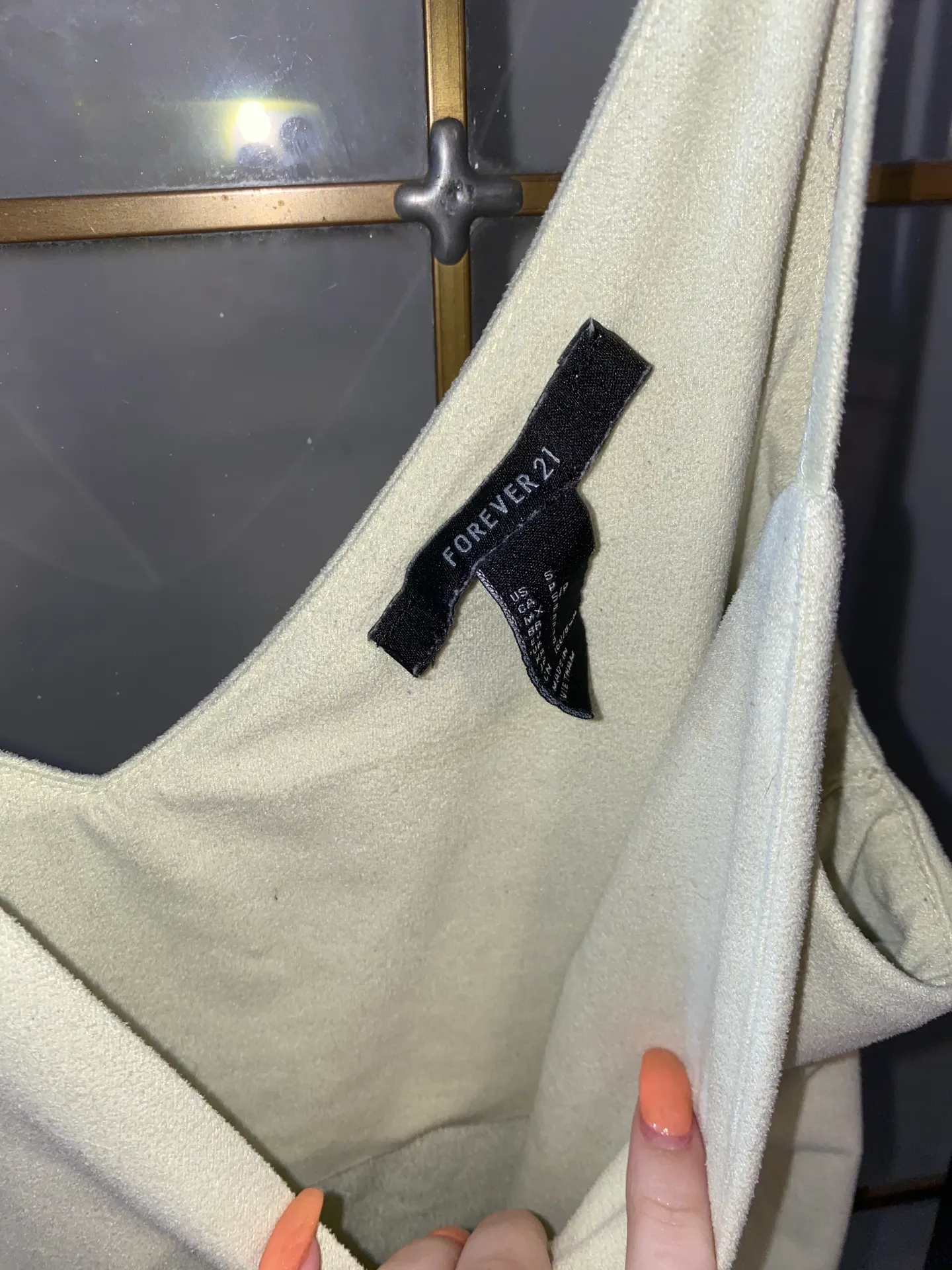 Forever 21 Yellow Suede Crop Top - Image 5