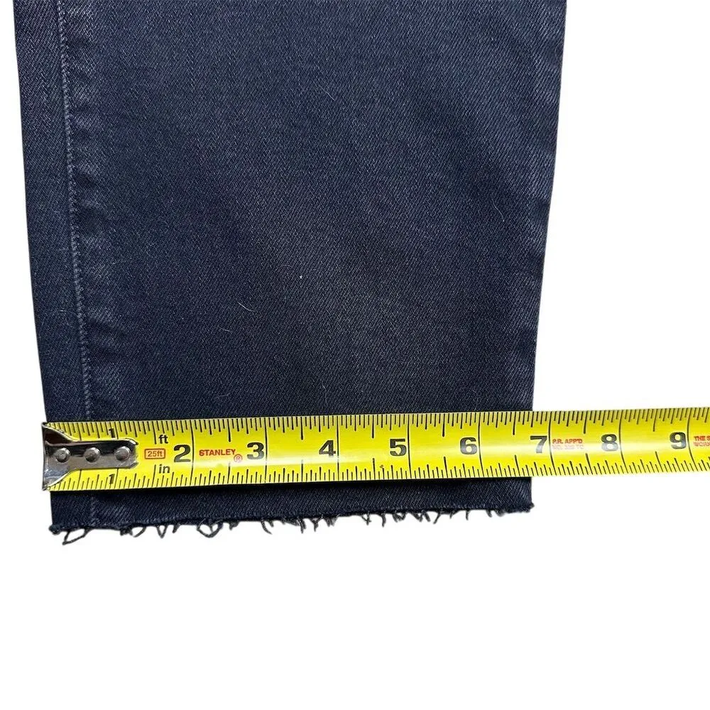 NWT Old Navy Women's High-Waisted O.G. Straight Cut-Off Jeans Size 10 Black - Image 11