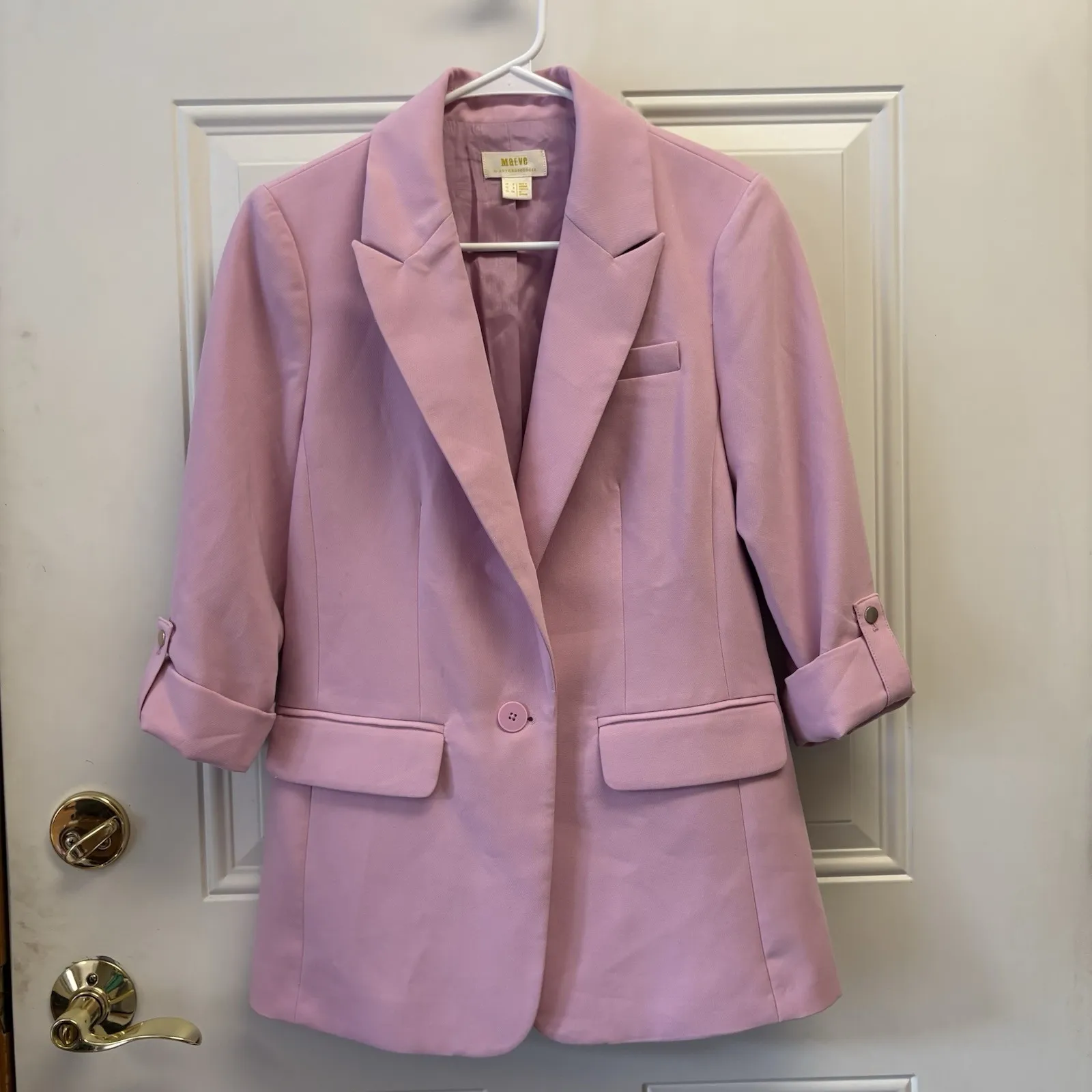 Maeve Roll Sleeve Blazer Purple Lavender‎ US 2 Women's - Image 5