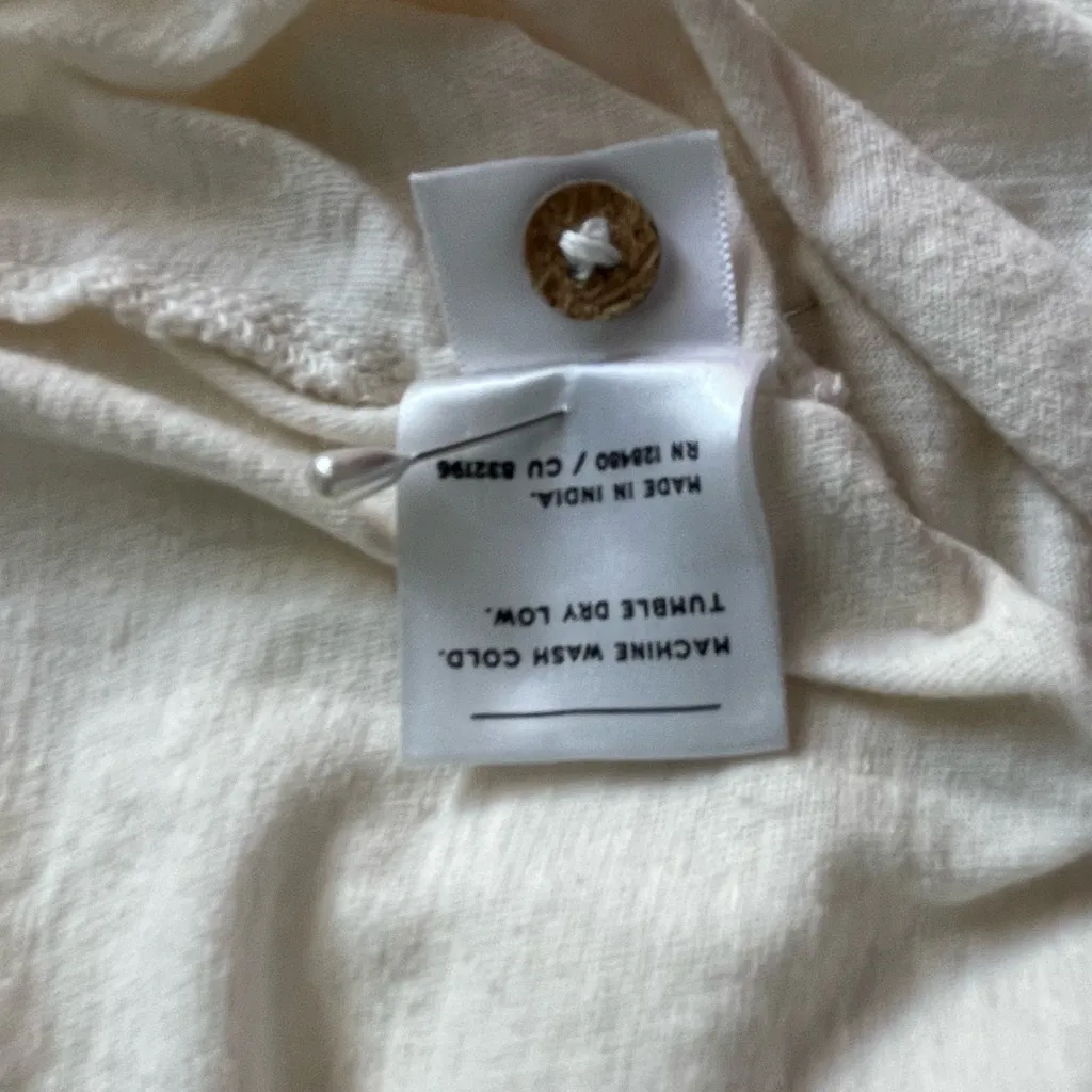 Pact Coastal Double Gauze Boho Popover Top - Organic Cotton Sea Salt Color - Image 11