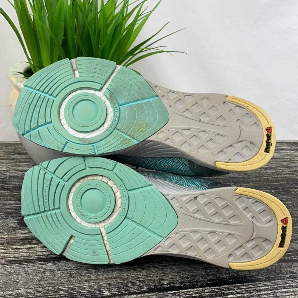 Reebok PlayDry Turn Zone Blue & Silver Athletic Sport Shoes 6 - Image 6