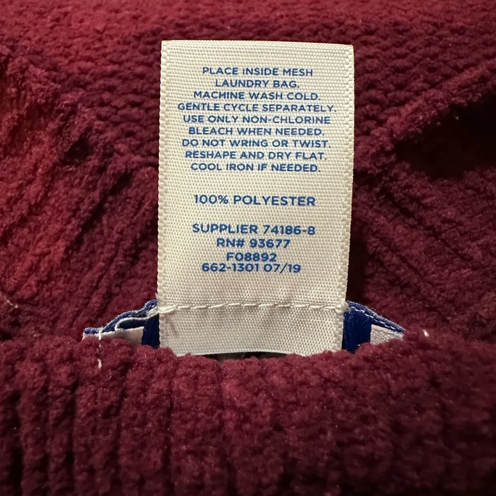 Arizona Jean Co Burgundy Red Loose Cable Knit Vneck Soft Sweater X Large - Image 15