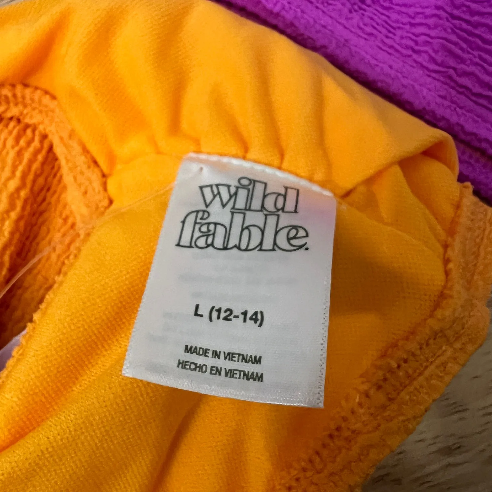 Wild Fable Women's Orange and Pink Cut Out One Piece Swimsuit - Size Large - NWT - Image 2