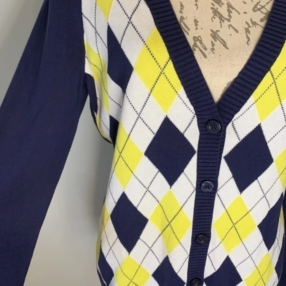 NWT Fila argyle tennis tenniscore cardigan sweater M - Image 4