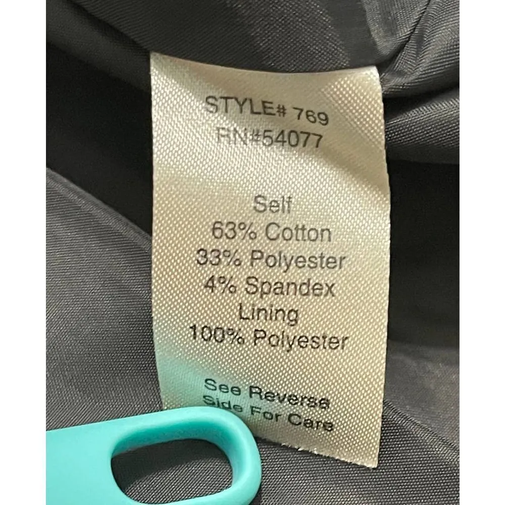 Cabi Work It Two Button Blazer 769 Flap Pockets ‎ Career Charcoal Grey SIze 6 - Image 8