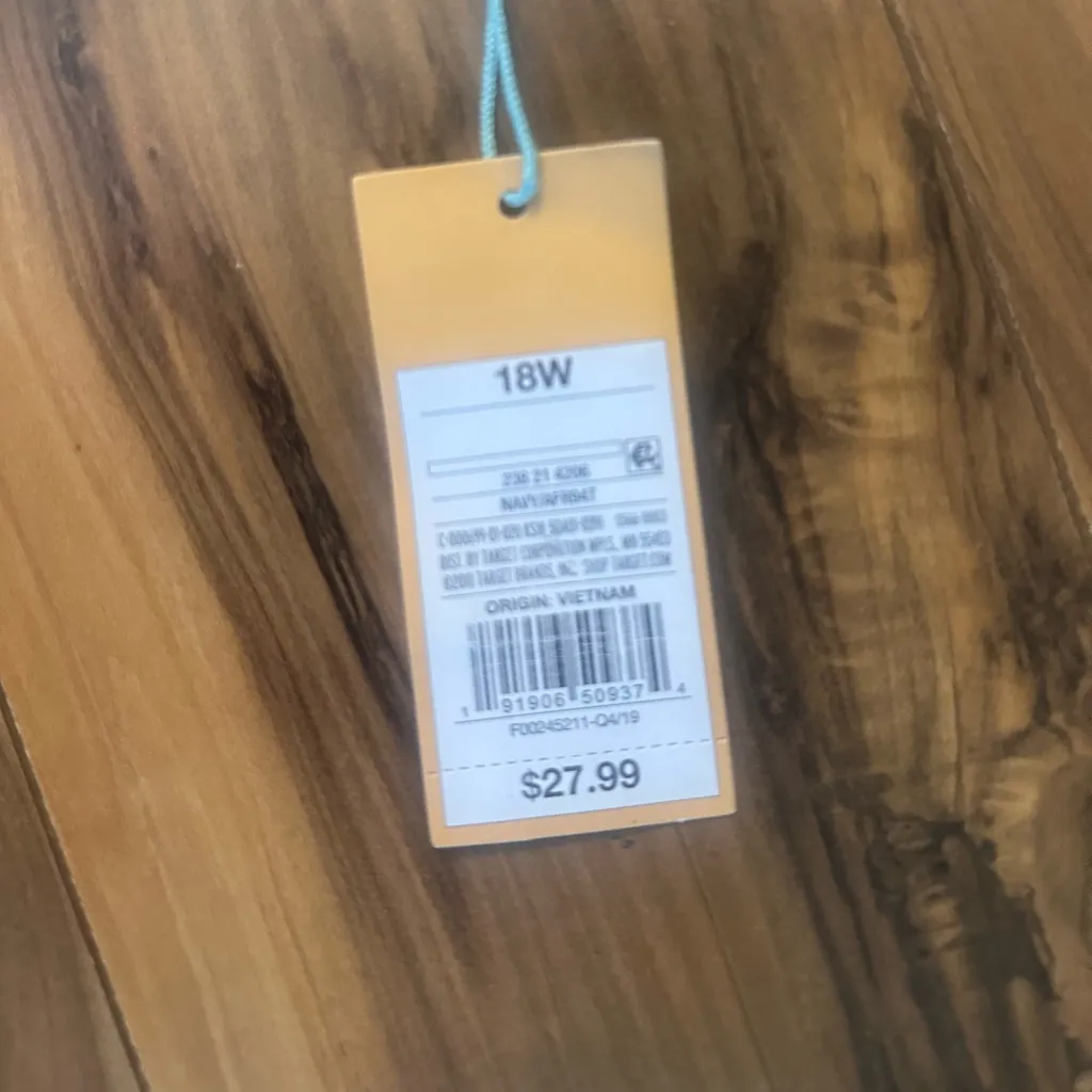 Kona Sol Navy/White Print Swim Tankini Top - Plus - Size 18W NWT - Image 5