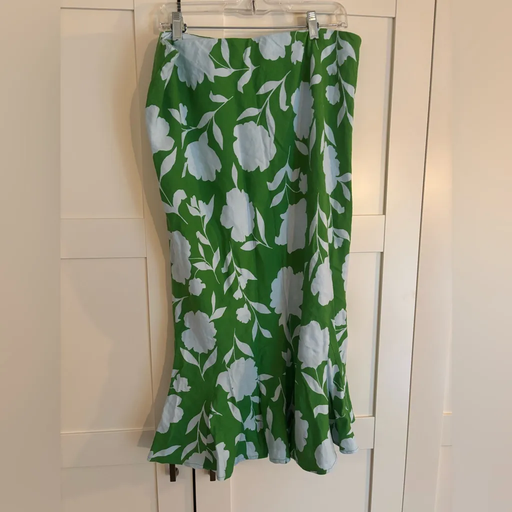 Kate Spade x Target Mixed Floral Sweater Midi Skirt XL Blue - Image 3