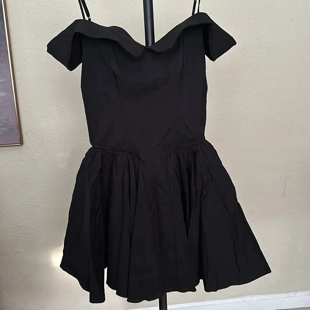 House‎ of CB ‘Elida’ black off shoulder mini dress NWOT size L Tall - Image 15