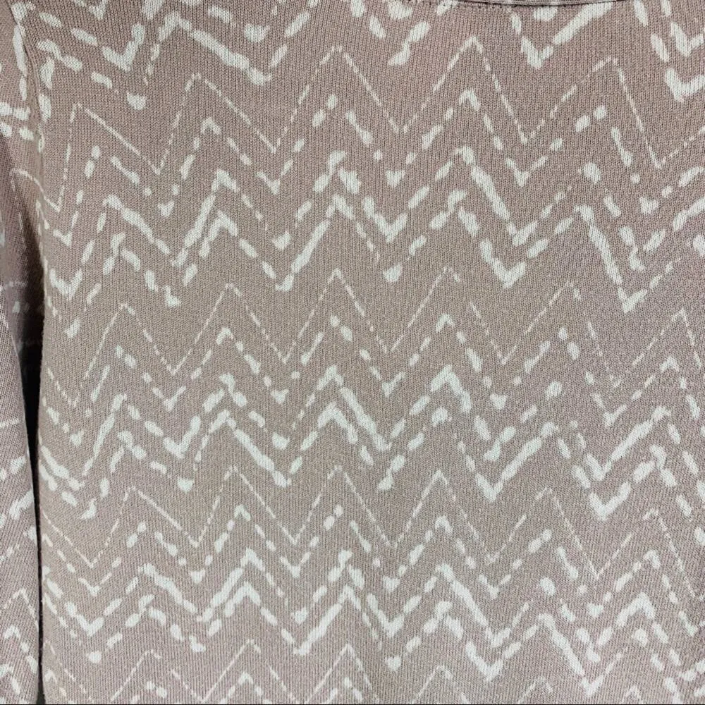 Maurice's Taupe Cream Patterned Cardigan Medium - Image 4