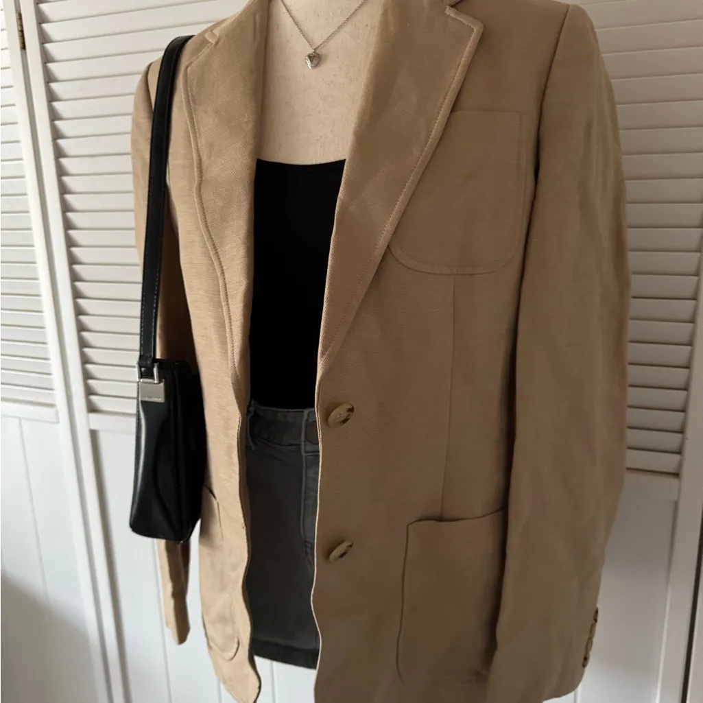 Ralph Lauren Beige Casual Linen Buttoned Blazer (NEW) - Image 4