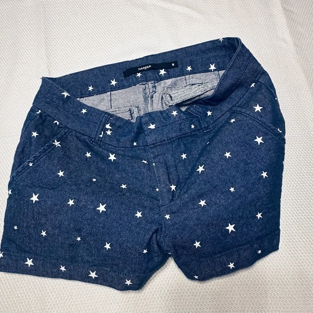 Harper Blue Jean Shorts with Tailored Fit - Image 3