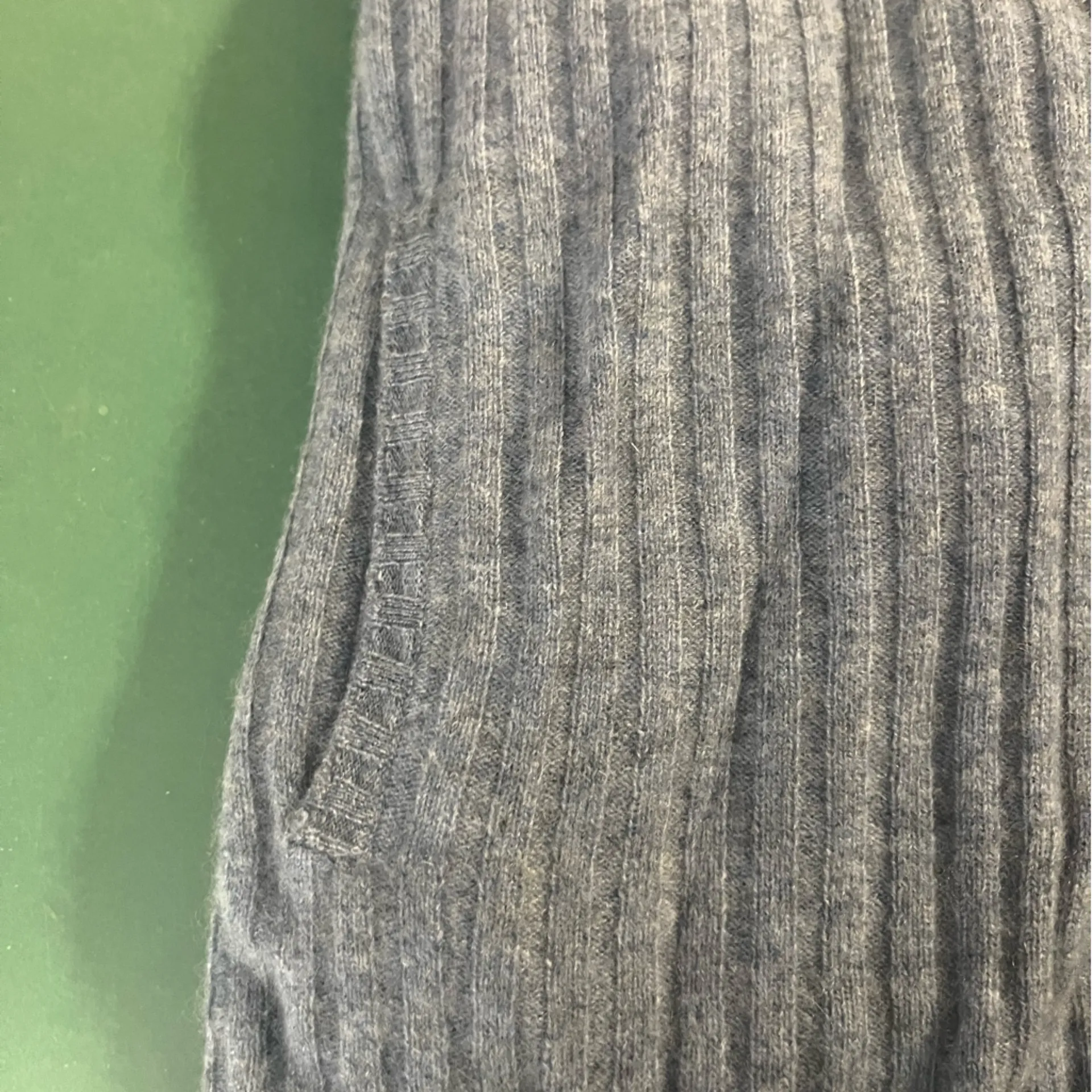 Soft by Naadam 100% Cashmere Ribbed Cardigan Cable Sleeve - Image 9