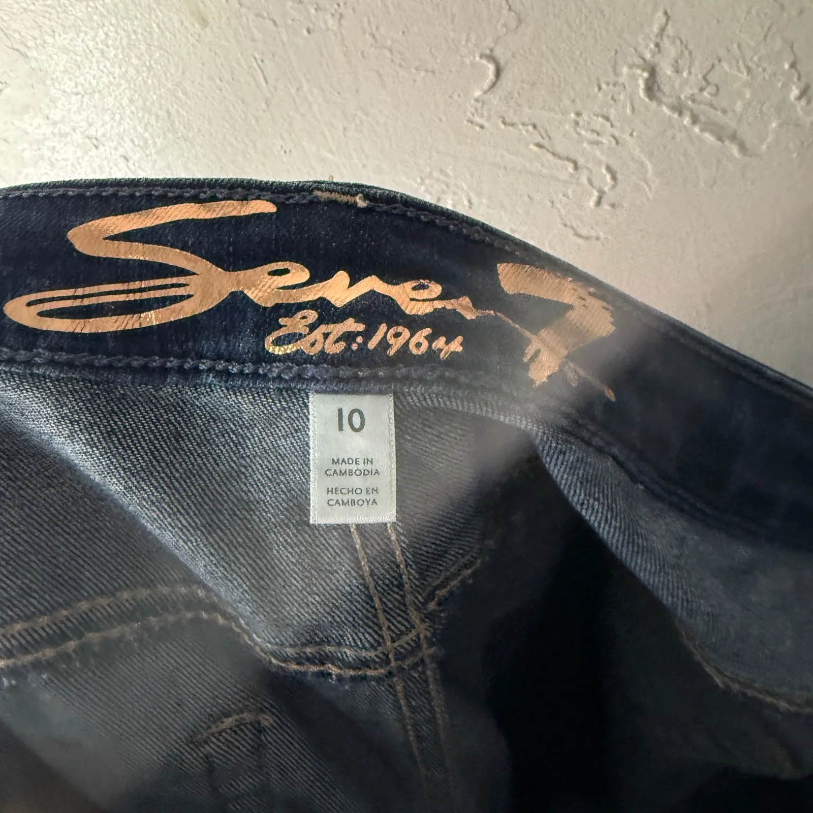 Seven7 Women's Blue‎ Denim Flare Jeans Size 10 Short Inseam 29 Western Casual - Image 8