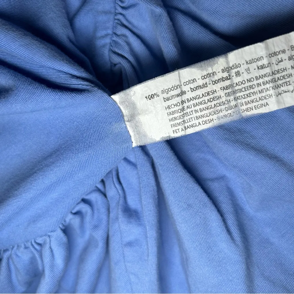 ZARA light blue short sleeve bubble t shirt dress women’s size large - Image 8